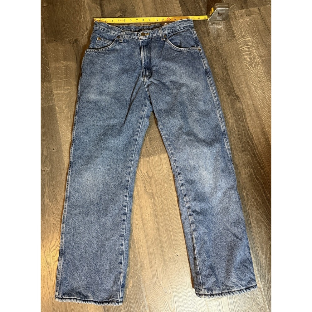 WRANGLER RUGGED WEAR LIGHT Blue Wash Cold Weather Lined  men's Denim Pants 32x30
